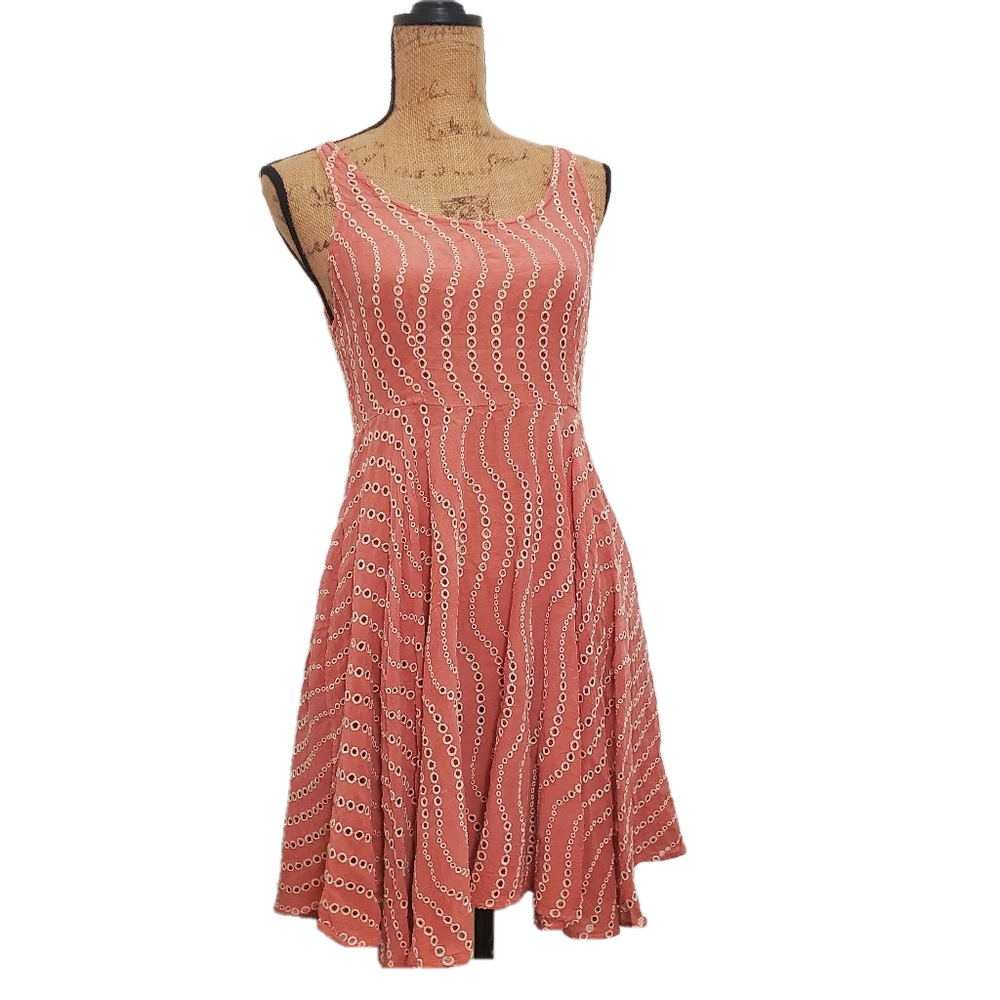 Hot Knots Pink Blush Dress Women's Small Sleeveless Pocketed